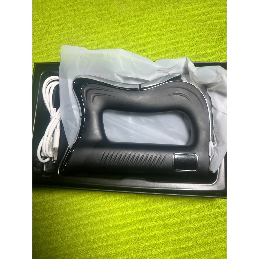 Black Handheld Body Massager USB Rechargeable Gua Sha Scraping Tool